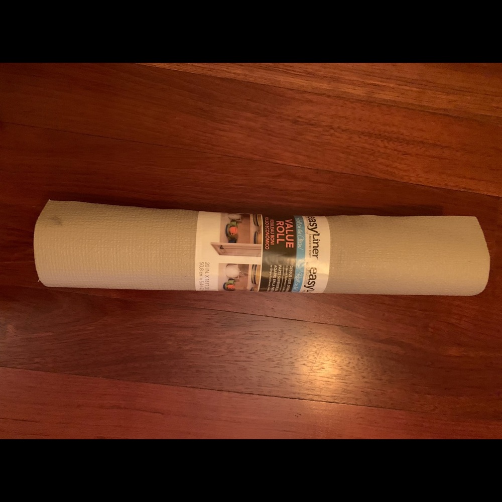 NWT Duck Brand Easy Liner Shelf Liner Smooth Top grip bottom Taupe 18 Feet long